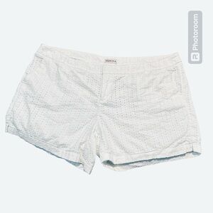 MERONA Eyelet Ladies White Shorts Size 18